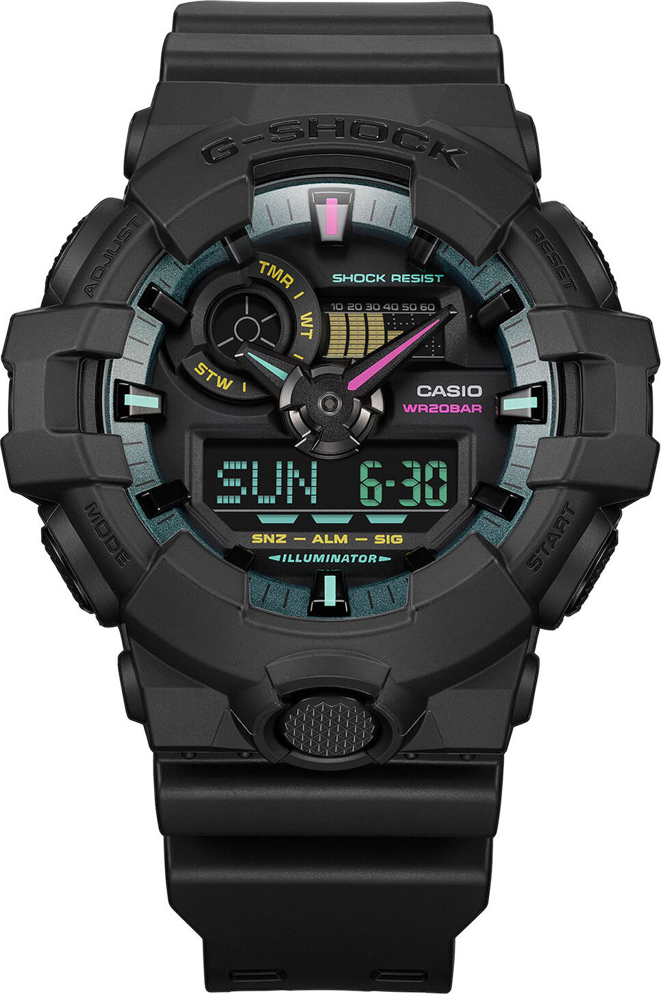 Hodinky G-Shock Multi-Fluorescent Accents GA-700MF-1AER Černá