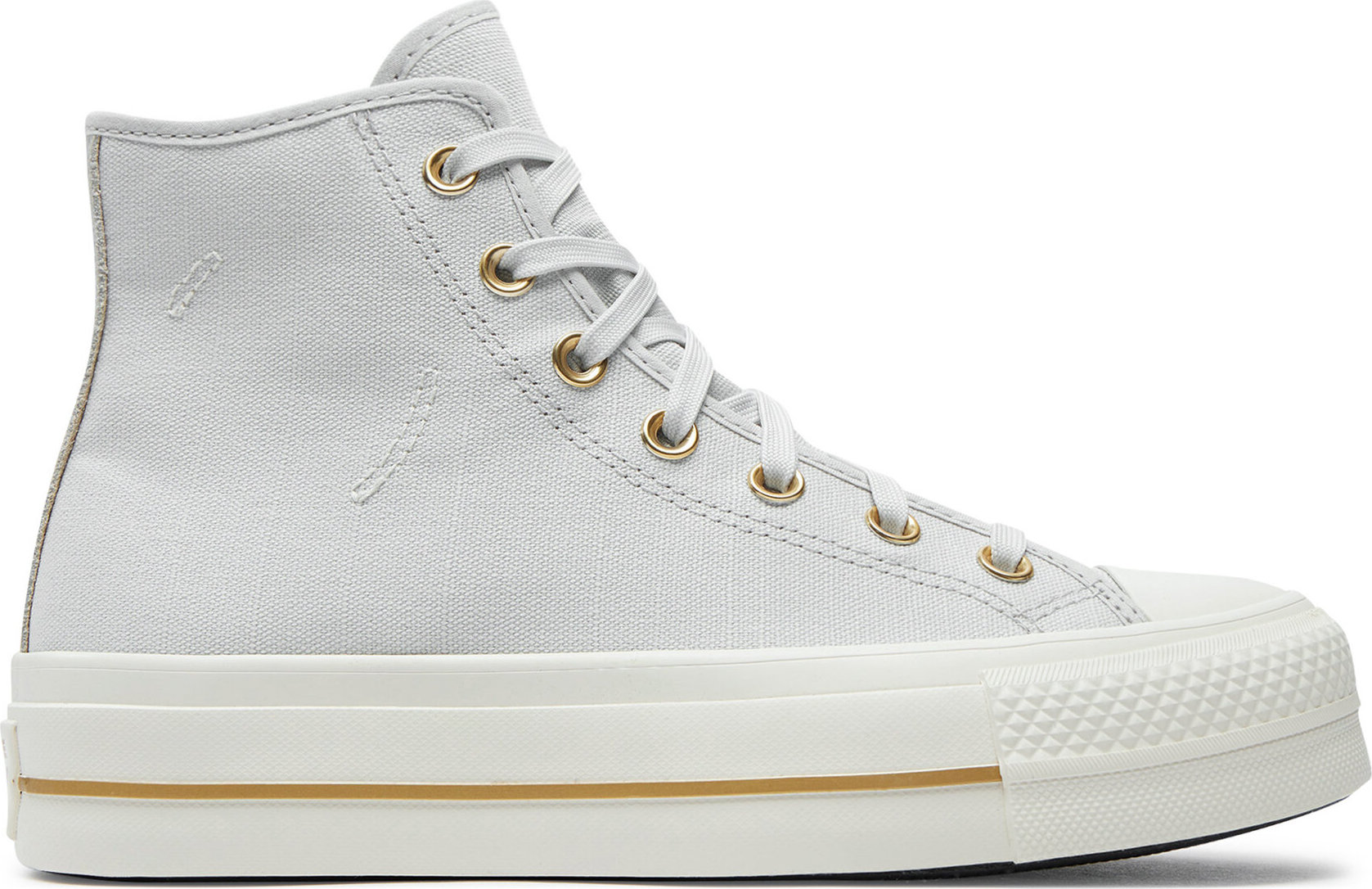 Plátěnky Converse Chuck Taylor All Star Lift Platform Tailored Lines A08237C Šedá