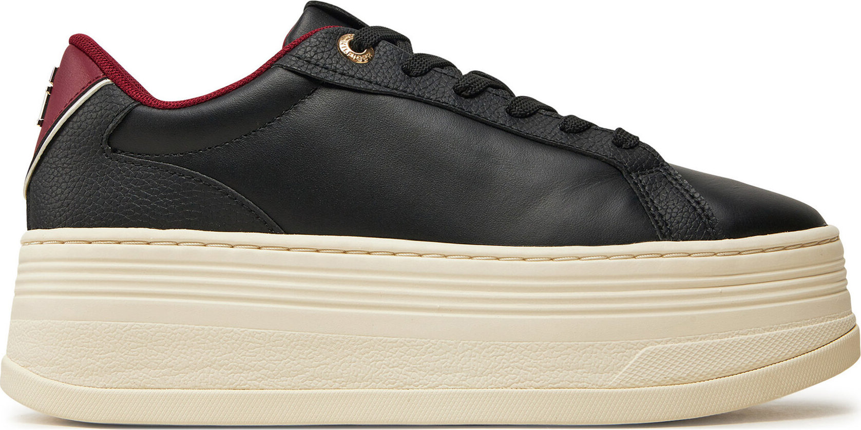 Sneakersy Tommy Hilfiger Th Platform Sneaker Triangle FW0FW08115 Černá